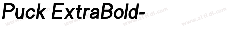 Puck ExtraBold字体转换